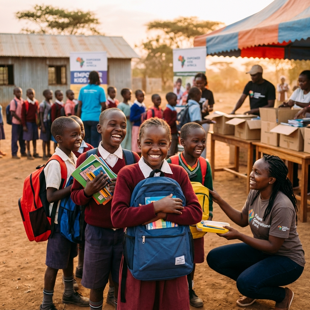 School supplies distribution